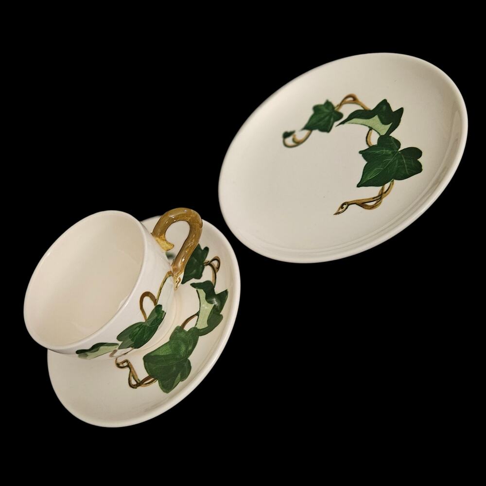 Metlox Poppytrail California Ivy Cup Saucer Bread Butter Plate Trio